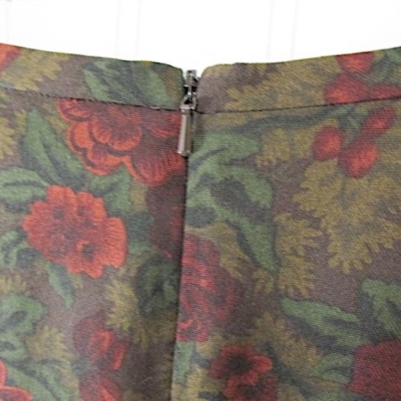 VTG Ralph Lauren Midi A-line Silk Skirt, Size 14 - Picture 5 of 8